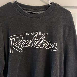 Unisex Small Young & Reckless Gray Crewneck